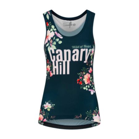 Canary Hill Bouquet sleeveless cycle top with flowers