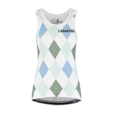 Argyle mouwloos fietstopje front