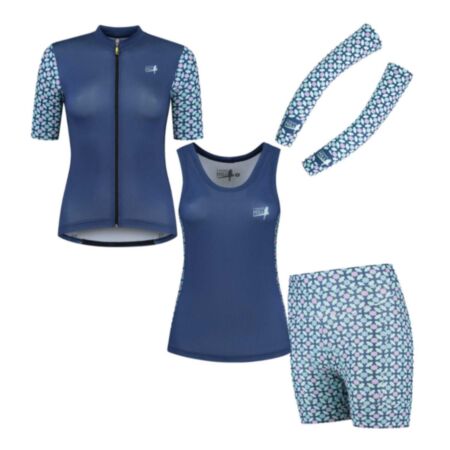 Canary Hill Aladdin Full Combo cycle jersey, sleeveless top and cycle shorts