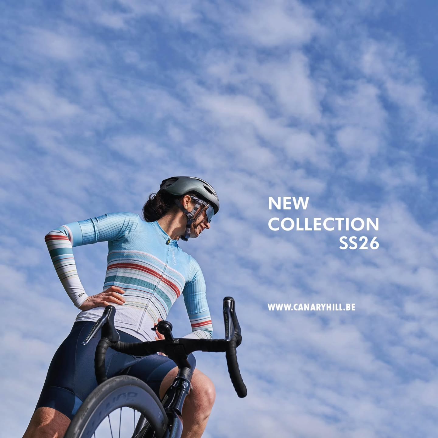 SS26 Stripes
Shirt with matching armwarmers and sleeveless top in skyblue and white with random summercolored lines.
Shortened and tight feminine cut.  Breathable fabric. 
Let&#039;s roll.
.
#cyclingfashion #womenscycling #lifebehindbars
#cyclingkit #addsomeglamour